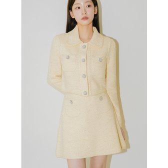 이바나헬싱키 Delia tweed sequin knit cardigan (3colors)