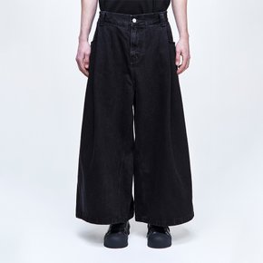 [파주점] 옴므 스트럭처 크롭 와이드 데님 SH2PT228BK