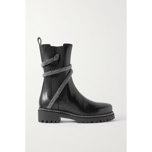 르네 카오빌라 클레오 크리스털 장식 가죽 첼시 부츠 블랙 1647597313909293