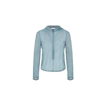 샵아모멘토 아모멘토 25SS Sheer Hooded Zip Up Jumper (3 Colors)