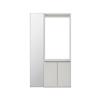  뉴로브 드레스룸 하부수납 거울형세트 120cm (컬러 택1)