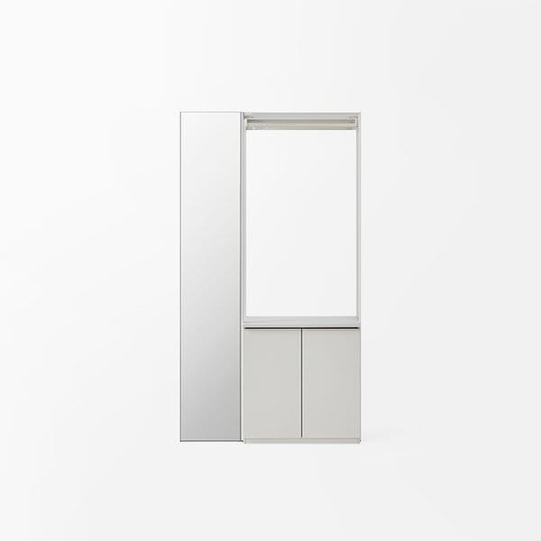 뉴로브 드레스룸 하부수납 거울형세트 120cm (컬러 택1)