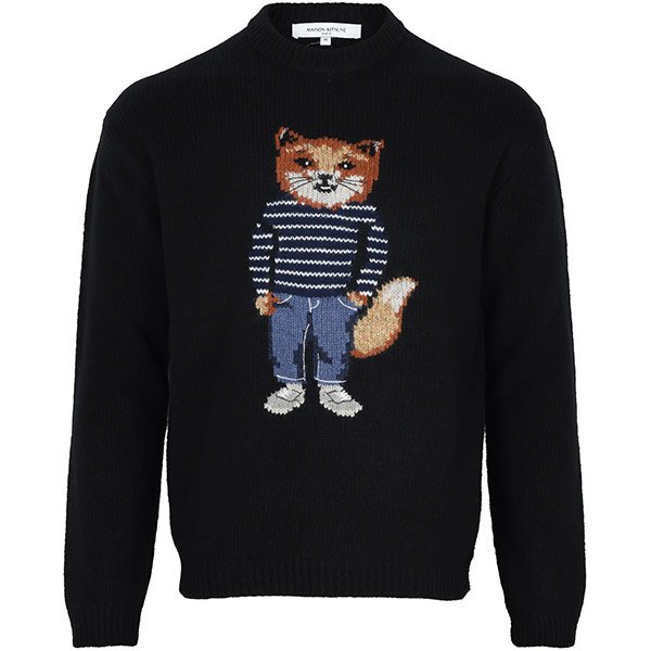 [부산점] 25FW 블랙 폭스 인타르시아 울 스웨터 PM00806KH0002 P199