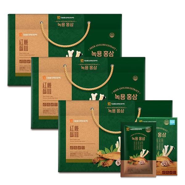녹용홍삼 70ml 30포 3박스 부모님 선물 6년근 농축액 (S36460192)