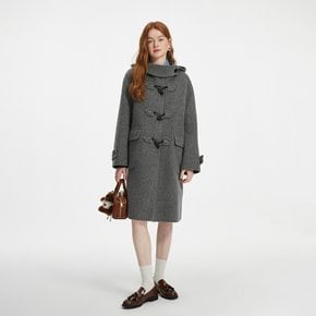 WD_Classic horn button hooded coat