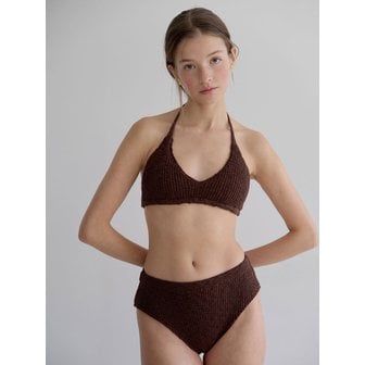 보르사 Ribbed Bikini [Brown]
