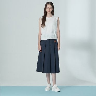기비 배색 밴딩 플리츠 스커트 GY25M1FRK5139