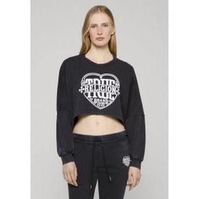 True Religion 트루 종교 워시드 자수 돌 풀오버 - 스웨트셔츠 검정 7519068