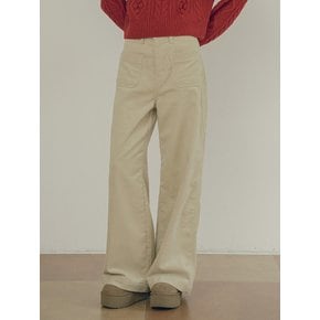 P3177 Corduroy straight pants_Cream