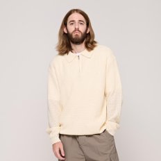 CB HACHI ZIP UP COLLAR KNIT (IVORY)