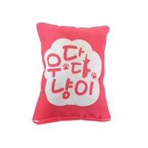 우다다냥이 캣닢 쿠션 색상랜덤 고양이장난감