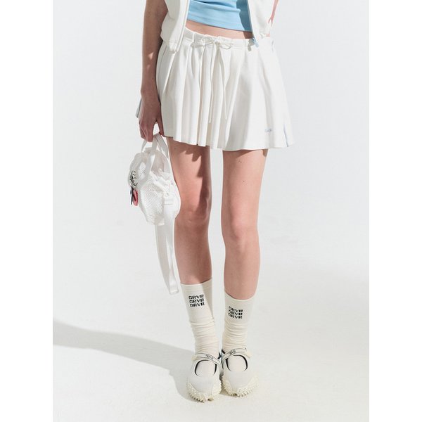 25HS MIST PLEATS SKIRT (IVORY)