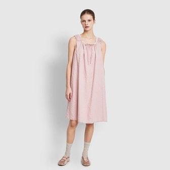 JAJU 여 소프트 시어서커 민소매 파자마 원피스 J206203069064