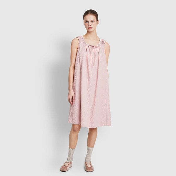 여 소프트 시어서커 민소매 파자마 원피스 J206203069064