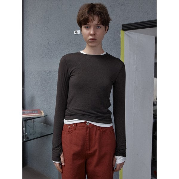 rachel soft tee - brown