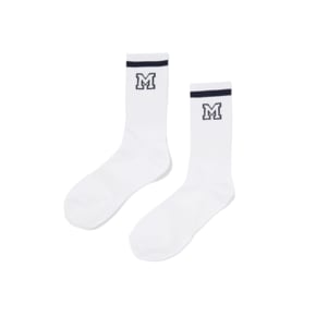 M POINT LOGO SOCKS IVORY