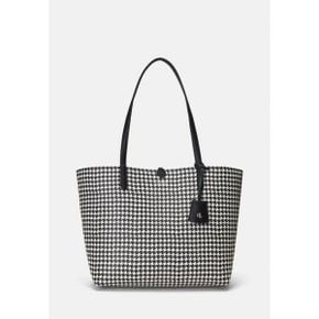 로렌 랄프 토트백 미디움 glenplaid houndstooth 블랙 437573