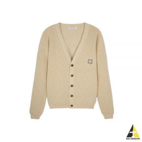 메종키츠네 24FW BOLD FOX HEAD PATCH COMFORT RIBBED CARDIGAN (MM00506KT1098-