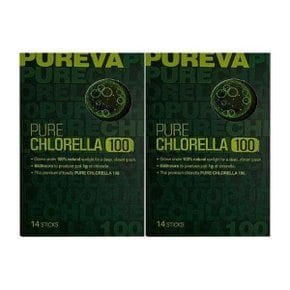 퓨레바 퓨어 클로렐라100 1000mg x 14포 / 2개 / DY