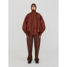 ZOEM Shirred Volume Jumper - Brown