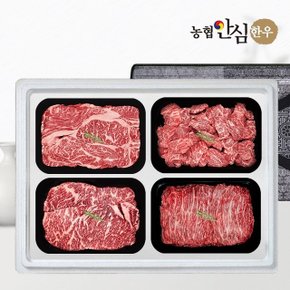 [농협안심한우] 1등급 한우 선물세트 구이정육4호 1.2kg (등/채/국/불)