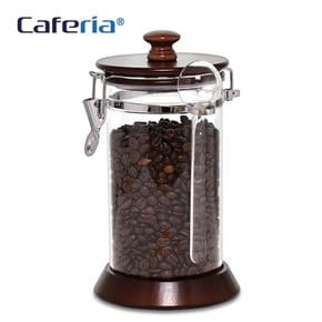카페리아 나무/아크릴 밀폐 커피보관용기 1000ml (CA3)원두보관용기,원두보관통,원두보관