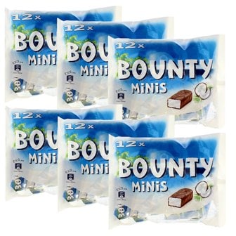  Bounty 바운티 미니 코코넛 초콜릿 바 12입 6팩