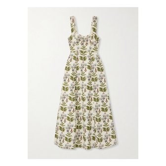 엠포리오 시레누세(EMPORIO SIRENUSE) 엠포리오 시레누세 아주라 프린트 리넨 코튼 혼방 맥시 드레스 아이보리 1647597351258121