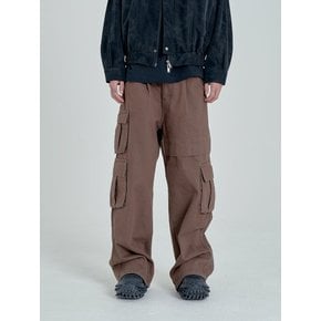 Nonfade Wide Cargo Pants (Brown)