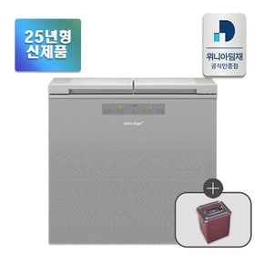 [인증점] 25년형 딤채 2도어 153L 뚜껑형 김치냉장고 EDL16KBWSST1 스파크 실버