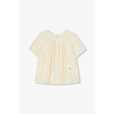 GCUT [지컷25S/S]턱 디테일 숏 슬리브 블라우스(7295260102)