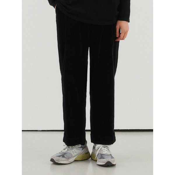 BIGBOY TURN-UP PANTS BLACK (CORDUROY)
