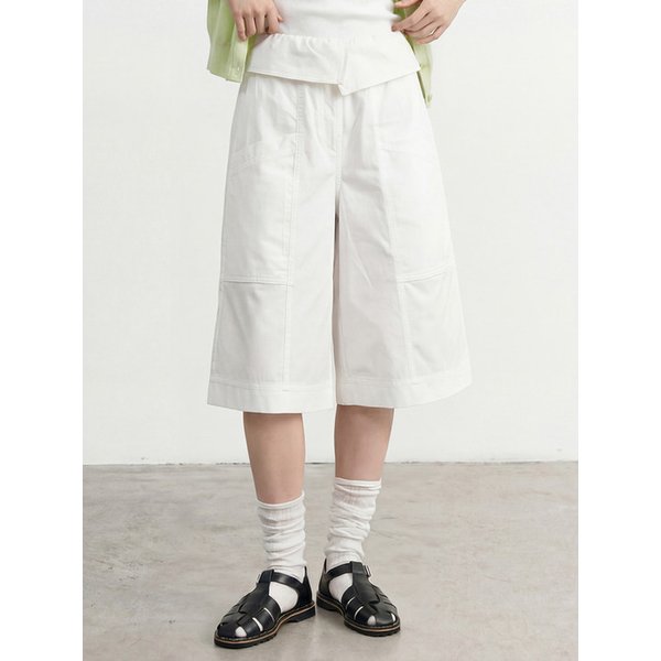 플랩 버뮤다 코튼 팬츠_T611BT719