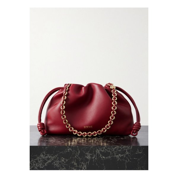 플라멩코 가죽 클러치 버건디 1647597359371290