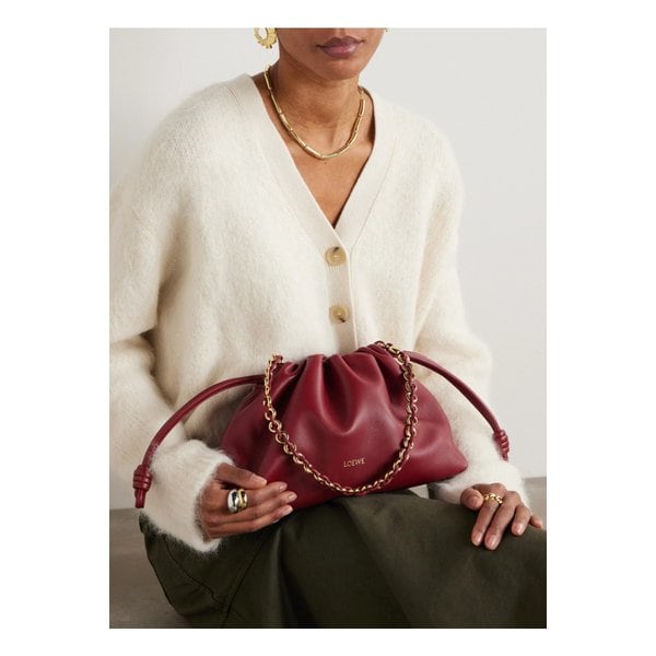 플라멩코 가죽 클러치 버건디 1647597359371290