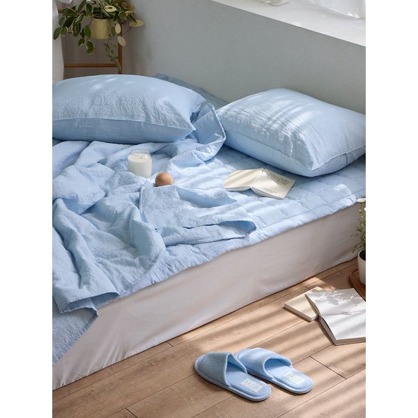 어거스트 린넨 시어서커 여름 차렵이불 SS/Q/K 5colors