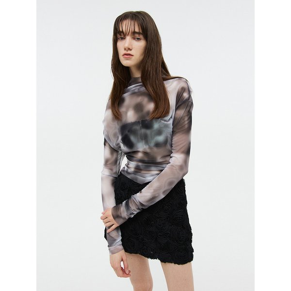 mesh draping top (black)