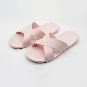크로스밴드 욕실화 핑크