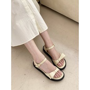 unbalance ribbon platform sandal  butter