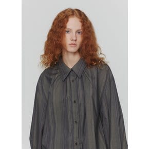 [STRIPE 10/4 예약주문]  아모멘토 24FW NECK SHIRRING OVERSIZED SHIRTS (2COLORS)