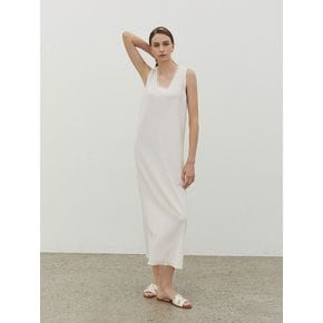 String Point Sleeveless Long Dress Ivory