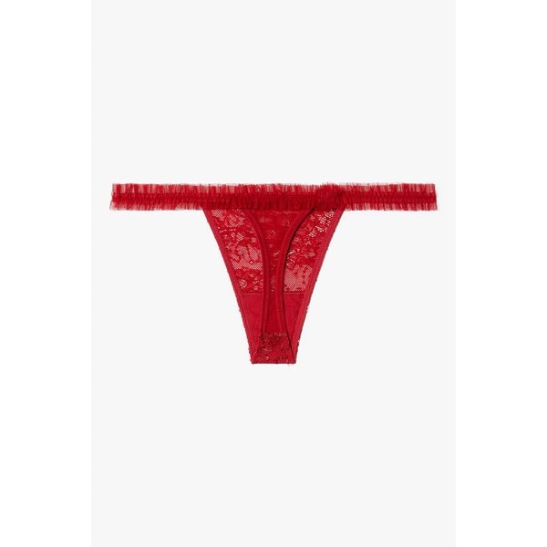 여성 시퀸 플라워 자카드 티팬티 0825310533000