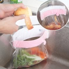 엘홈 싱크대 봉투걸이 매직홀더 /  음식물쓰레기통 휴지통 싱크대걸이 주방걸이