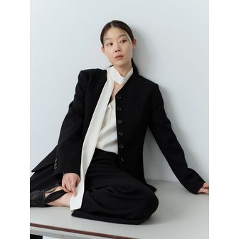 모한 TFS COLLARLESS SINGLE WOOL BLAZER_2COLORS