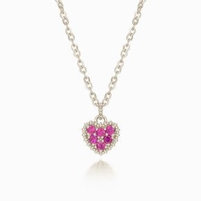 14K Nest 루비 하트 목걸이 NNW00024N