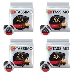 타시모 로르 스플렌덴트 파드 캡슐 커피 Tassimo LOR Splendente 16개입 4개