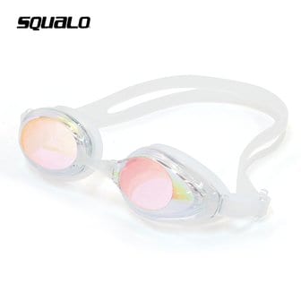 스쿠알로 SQUALO 프리미엄 김서림 방지형 미러 수경 물안경 MM-7600 화이트