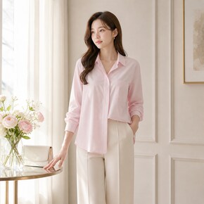 JR6E0BL703[셔츠 카라 포켓 블라우스]