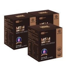 코오롱제약 MSM 파워 1500 관절영양제 1000mg x 60정 x 3박스 (3개월분)