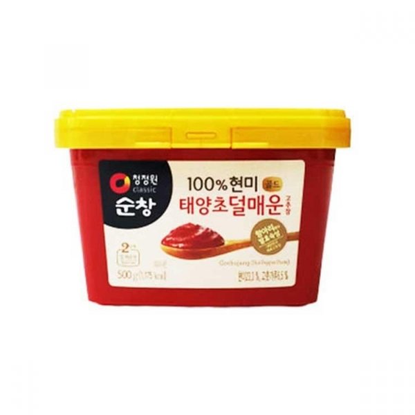 청정원 태양초 덜 고추장 500G